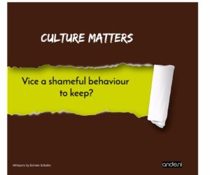 Vice a shameful behaviour to avoid